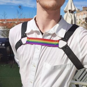 Harnais Noir & arc-en-ciel !