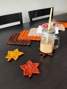 Dessous de verre - Feuilles d'automne ( Lot de 3 )