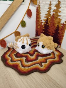 2 chats ronds fourrure personnalisés - réservés