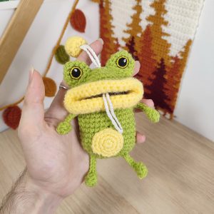 Grenouille et bretzel porte-clé - réservé