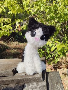 Peluche chat fourrure - réservé