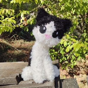 Peluche chat fourrure - réservé